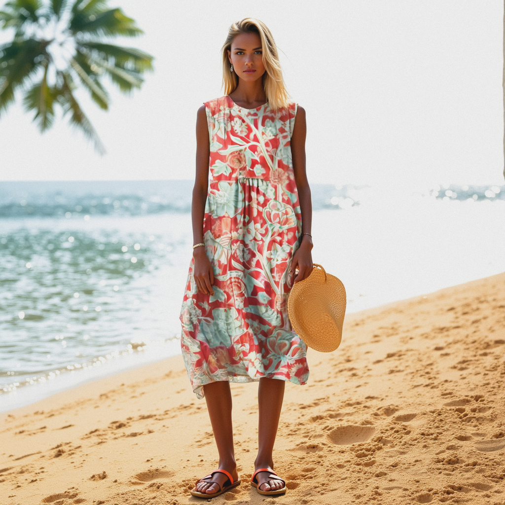 Ellis Vintage Bloemenjurk – Luchtige Zomerjurk met Portefeuille Model