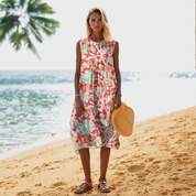 Ellis Vintage Bloemenjurk – Luchtige Zomerjurk met Portefeuille Model