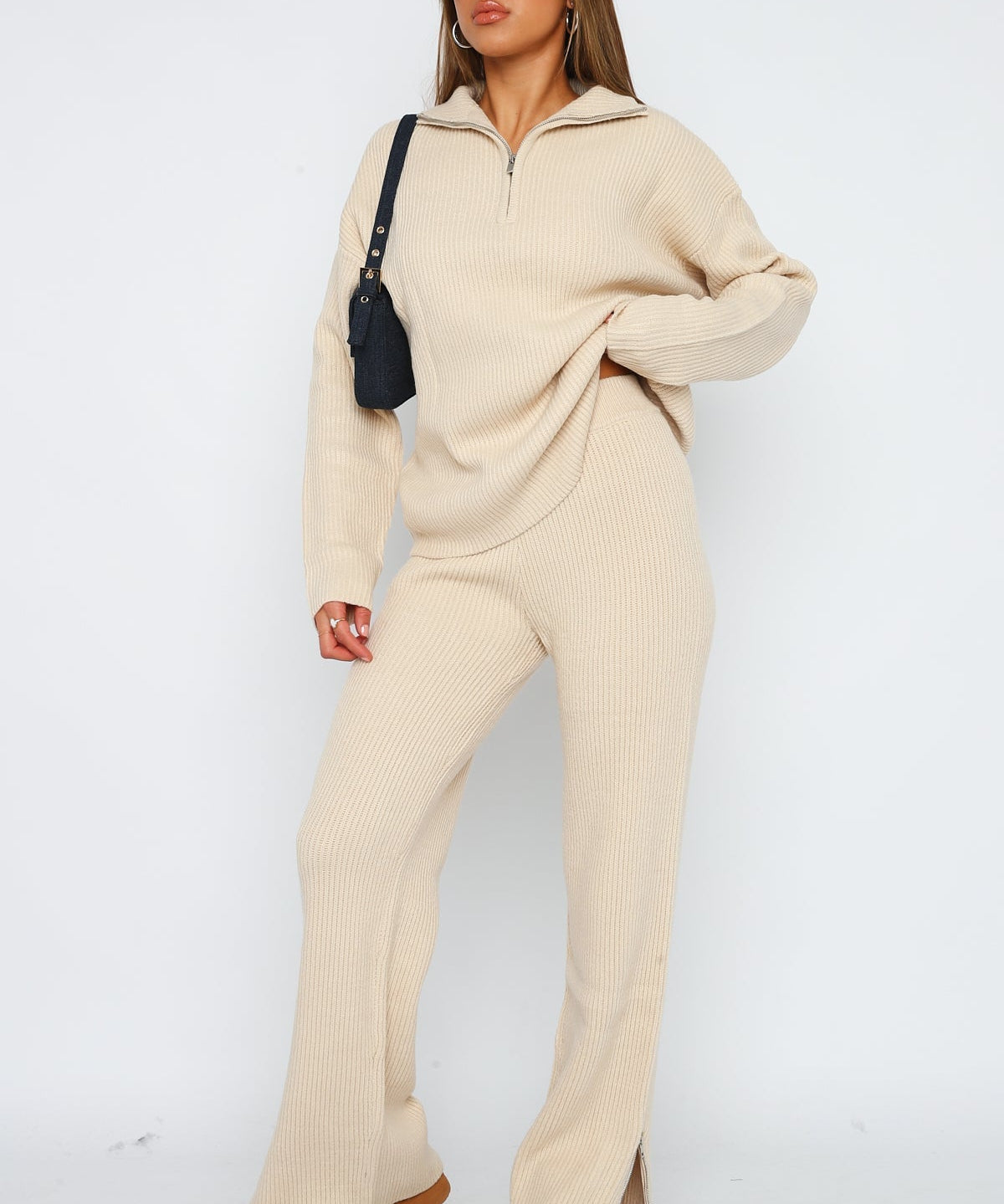 Luxe dames herfst set – zachte tweedelige outfit met elegante pasvorm