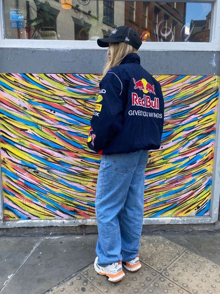 Lia Red Bull Racing jas unisex – oversized streetwear jack met sponsorlogo’s