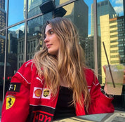 Nika Ferrari Racing jacket unisex – oversized jas met iconische F1 patches