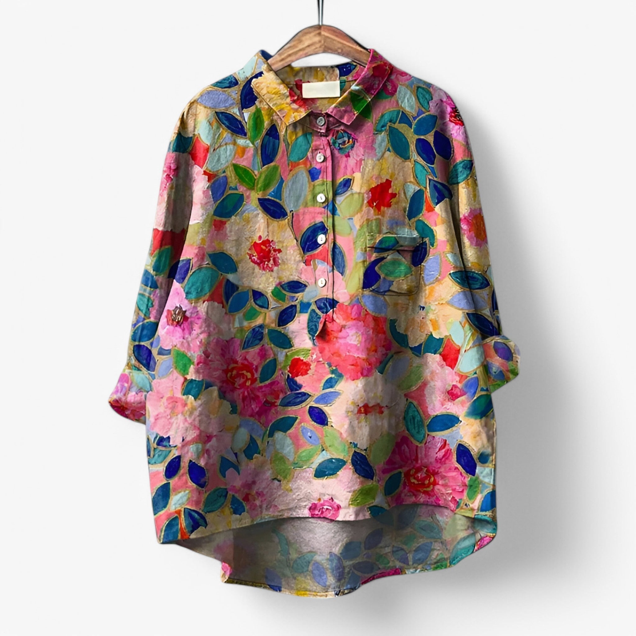 Dames blouse met grafisch print – lichte stijlvolle blouse voor herfst winter