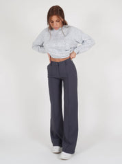 Beau dames pantalon – high-waist broek met rechte pijpen en elegante pasvorm