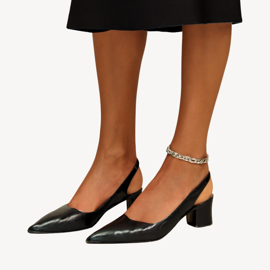 Orthopedische dames pumps met krokodillenprint – elegante leren hakken met comfort