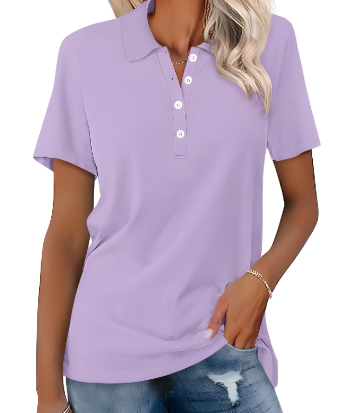 Marjani | Duurzame Dames Poloshirt | Met Kraag & Knoopsluiting