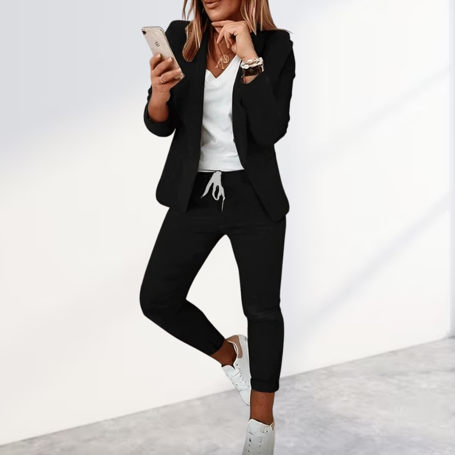 Dames blazer en broek set – stijlvol & comfortabel tweedelig pak