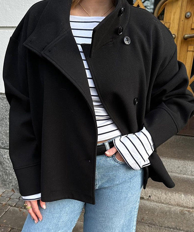 Elise Korte Jas Dames – Luxe Double Breasted Jas voor Elegante Looks