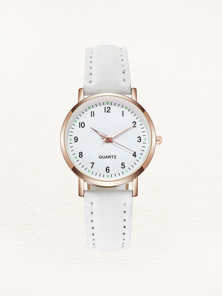Vale | Leren Dames Horloge Rosé Goud | Elegant & Tijdloos Design