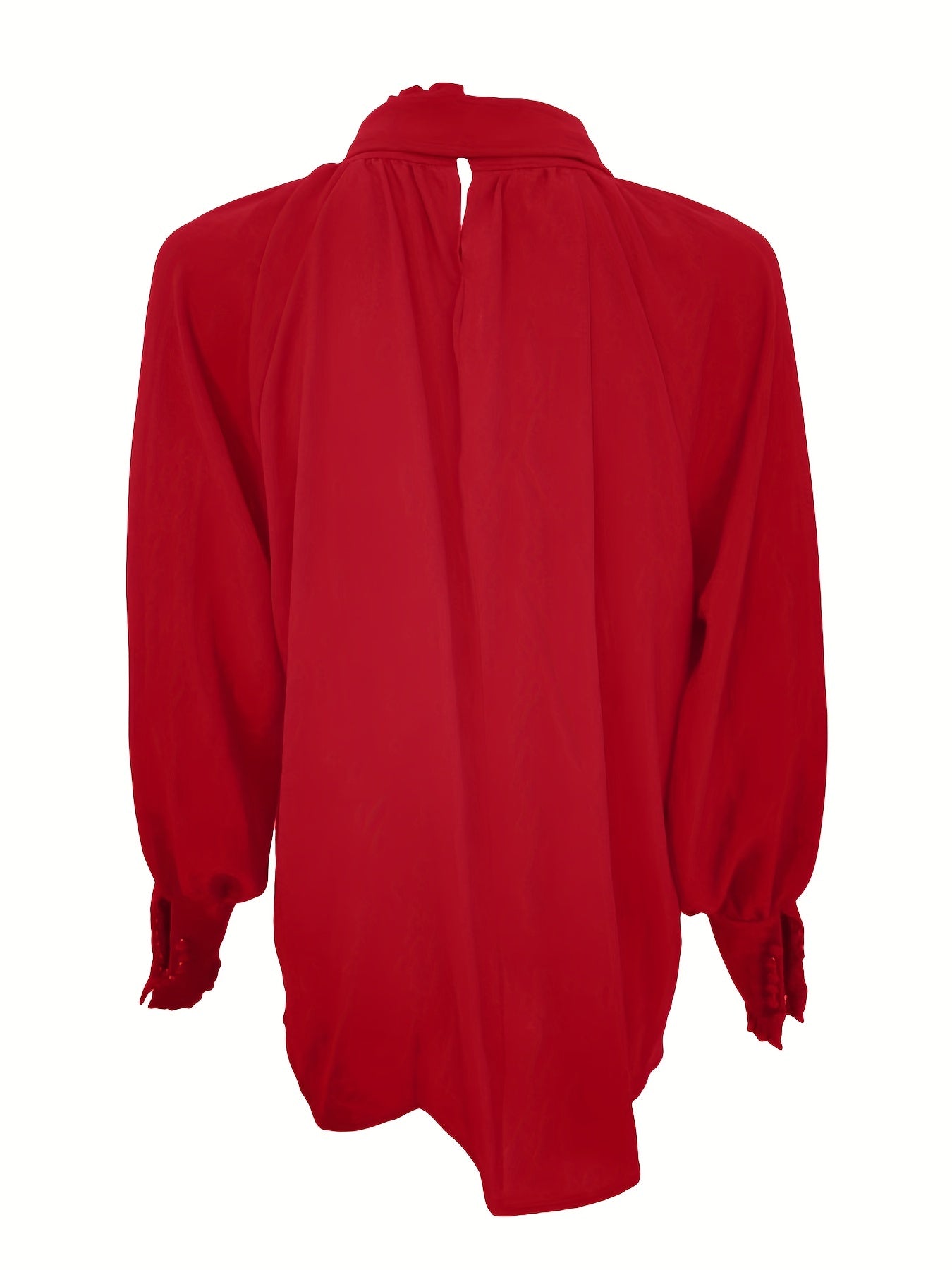 Elegante Damesblouse – Blouse met Strikdetail, Ruches en Soepele Pasvorm