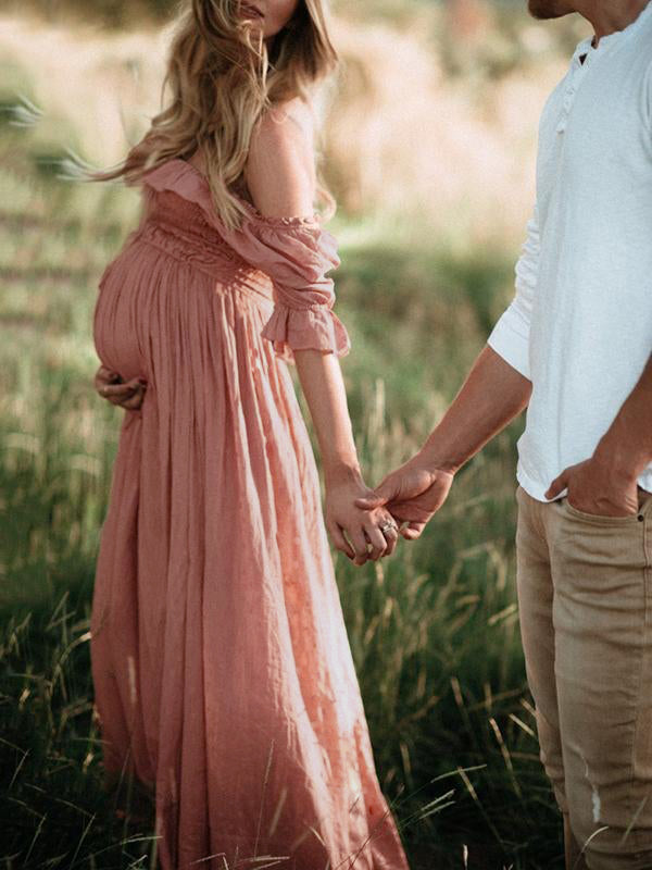 ANNE-ELISE zwangerschapsjurk – off-shoulder damesjurk met luchtige pasvorm