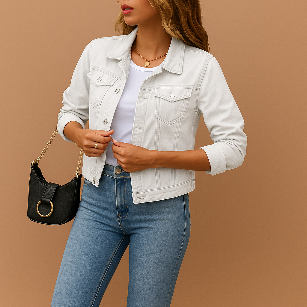 Denim spijkerjasje dames | Klassiek spijkerjack met knopen | Lichte zomerjas