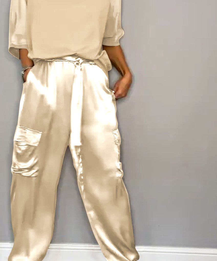 ChicCharm dames set – tweedelige outfit met korte mouwen & comfortabele pasvorm