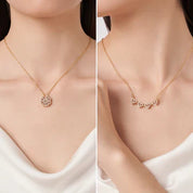 Geluk & Liefde ketting dames | Zirkonia hartjes ketting | Klavertje vier hanger