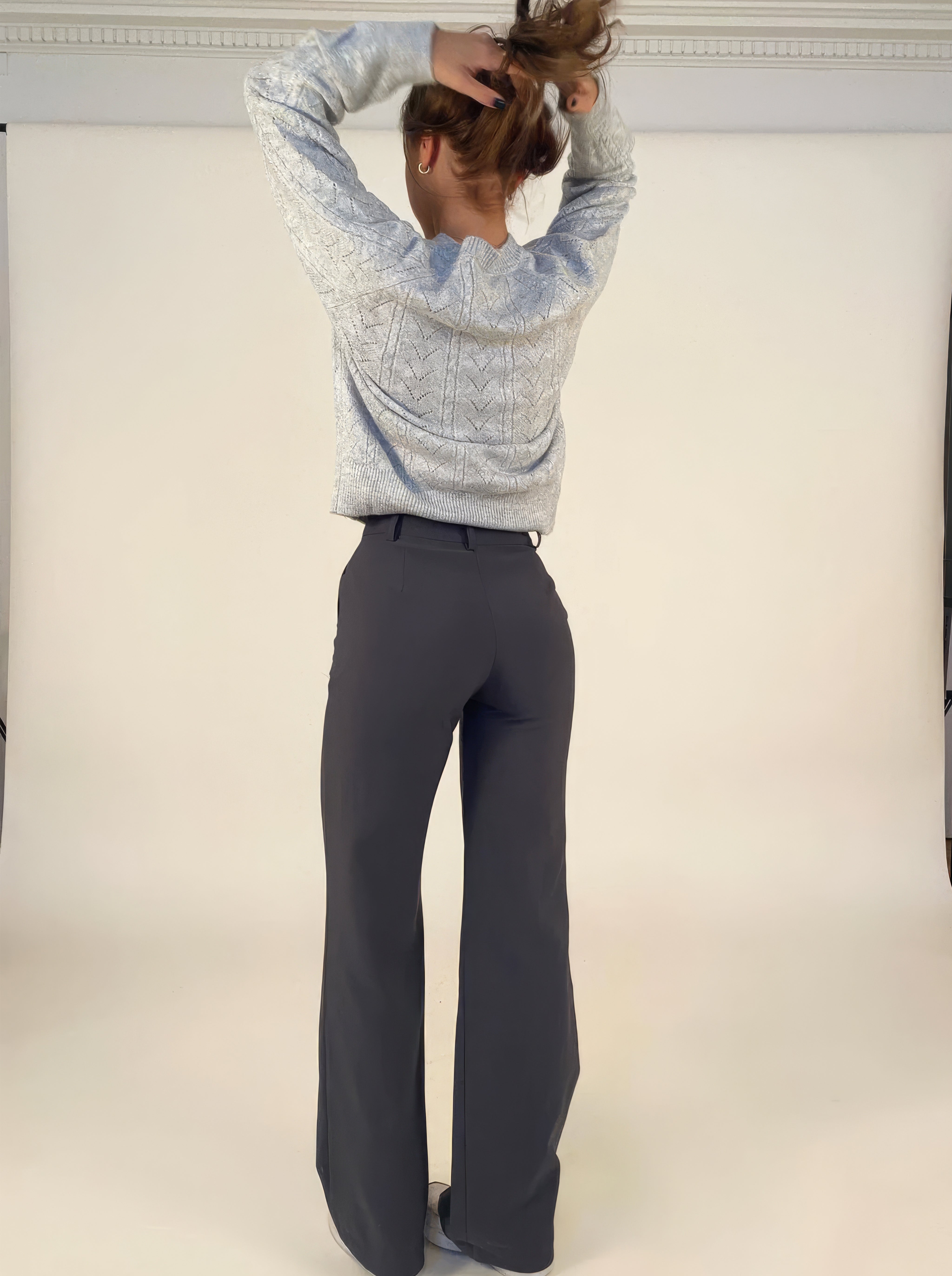 Beau dames pantalon – high-waist broek met rechte pijpen en elegante pasvorm