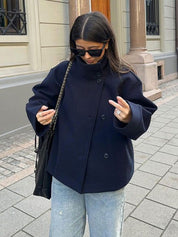 Elise Korte Jas Dames – Luxe Double Breasted Jas voor Elegante Looks