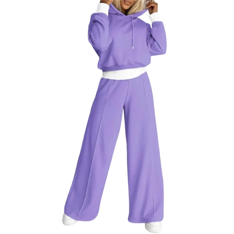 DELMA dames loungeset – trendy hoodie & broek met relaxed fit