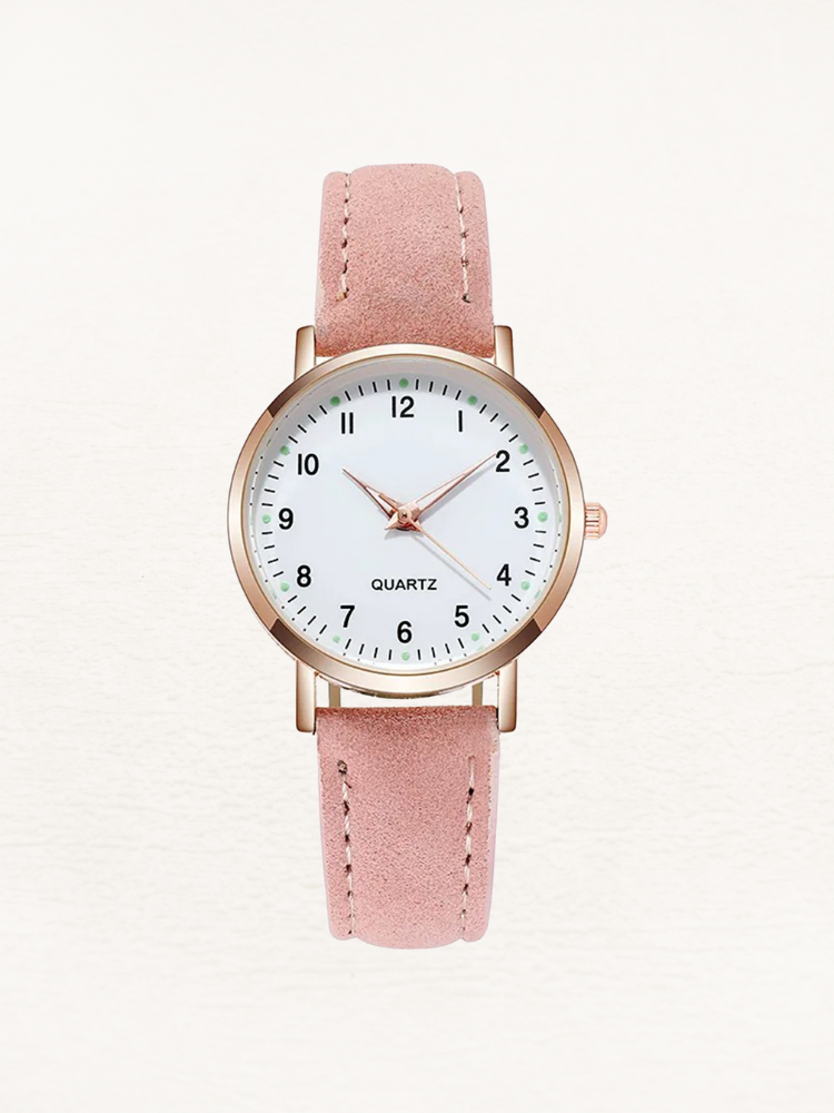 Vale | Leren Dames Horloge Rosé Goud | Elegant & Tijdloos Design