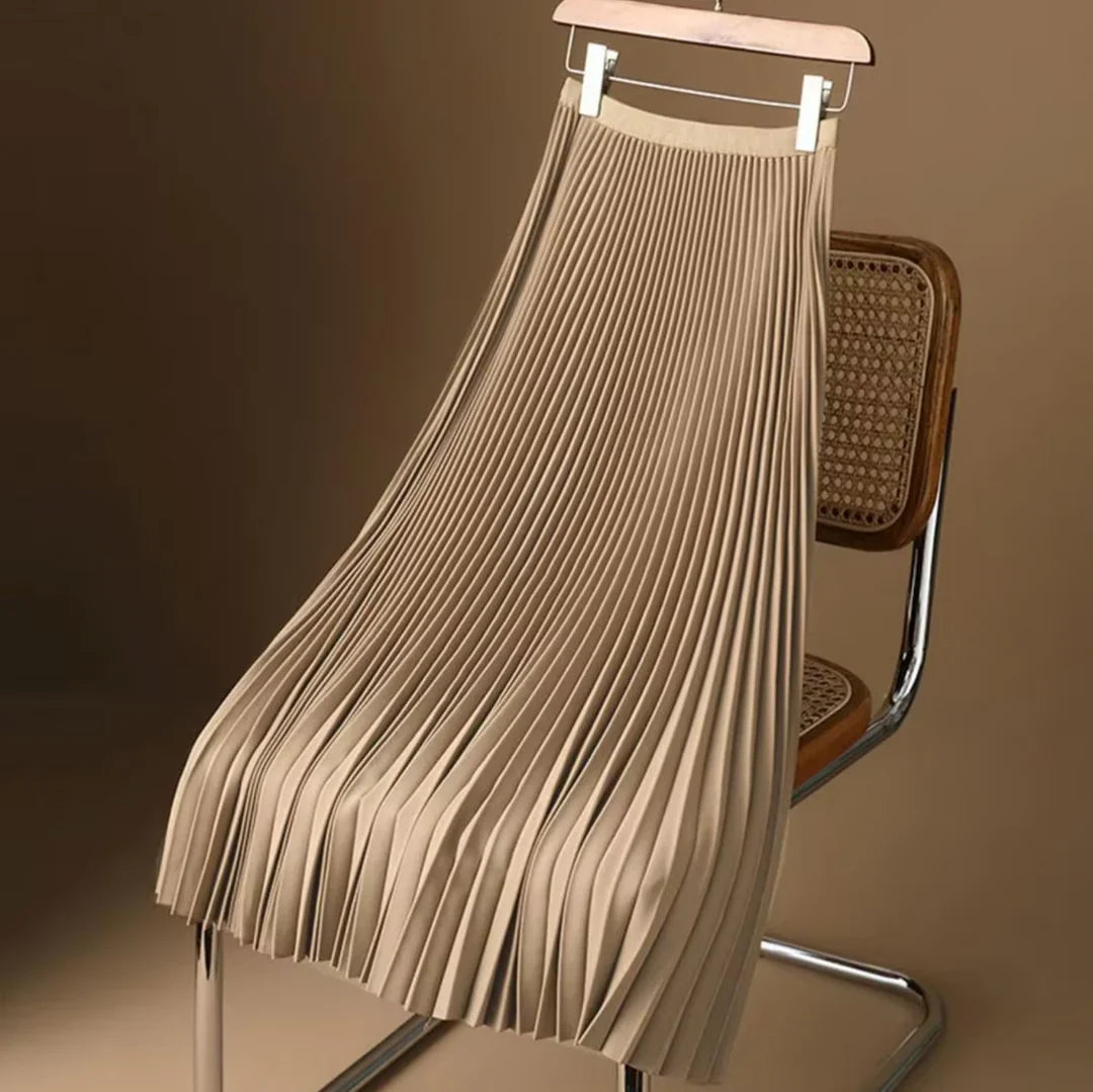 Elegante dames plooirok – stijlvolle midi-rok met flatterende pasvorm