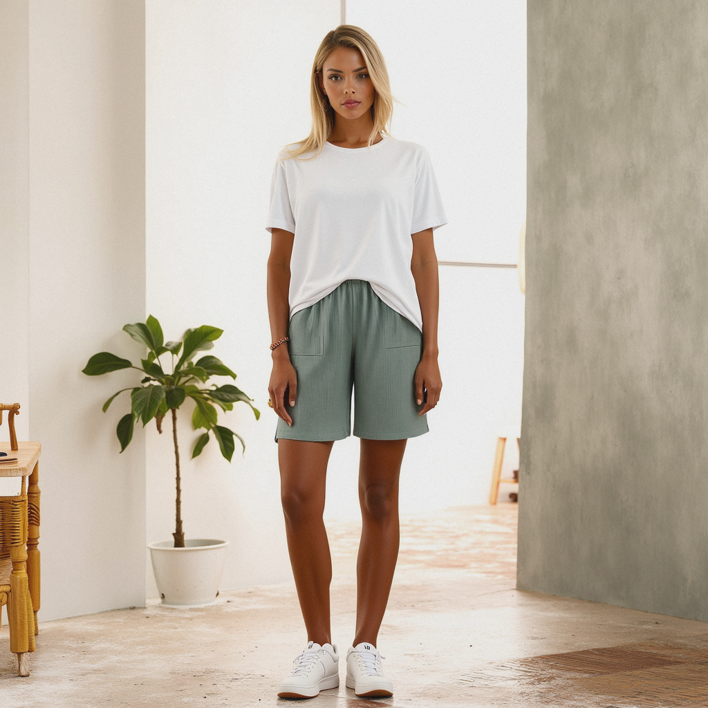 Linnen-Katoenen Short – Luchtige & Comfortabele Zomershort