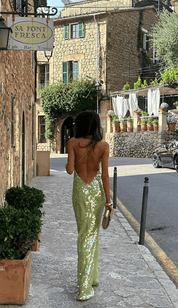 Lange Maxi Jurk met Glitter – Stralende Avondjurk voor Feestelijke Gelegenheden