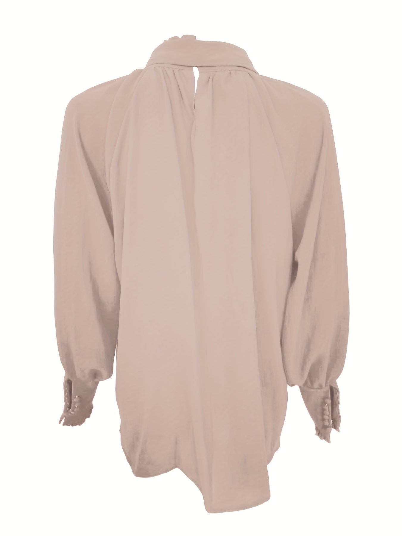 Elegante Damesblouse – Blouse met Strikdetail, Ruches en Soepele Pasvorm