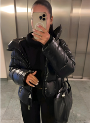 Puffer jas dames – glanzende winterjas met lichte isolatie en slim fit pasvorm