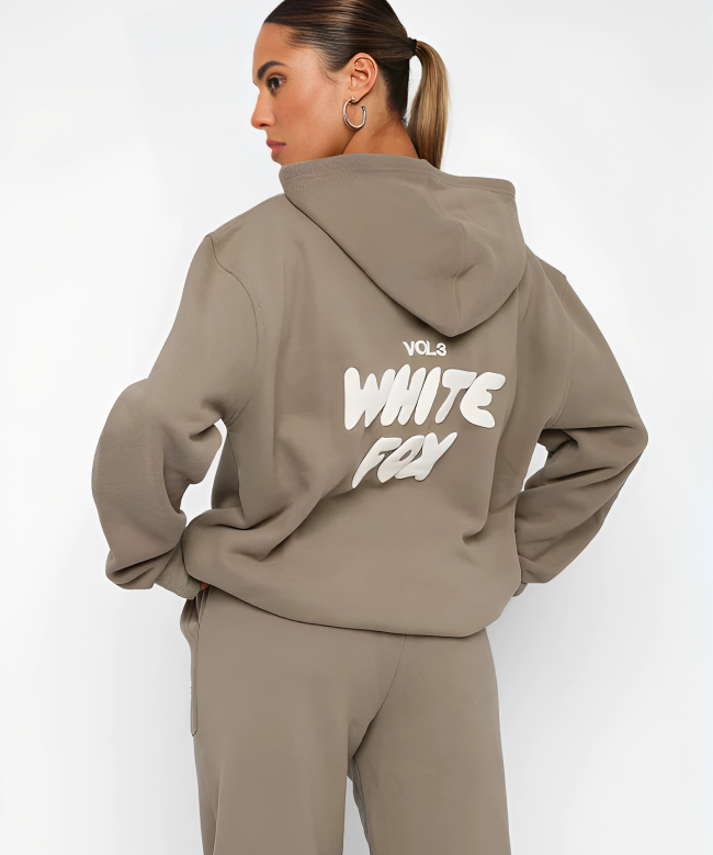 Dames Hoodie en Joggingpak Set – Comfortabele Loungewear met Trendy Print