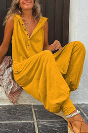 Oversized jumpsuit dames | Knoopsluiting & V-hals | Comfortabele casual look
