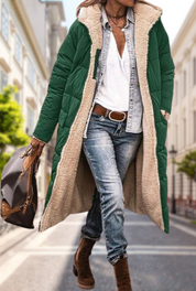 Camila Wintertjas Dames – Luxe Omkeerbare Jas met Capuchon & Warme Isolatie