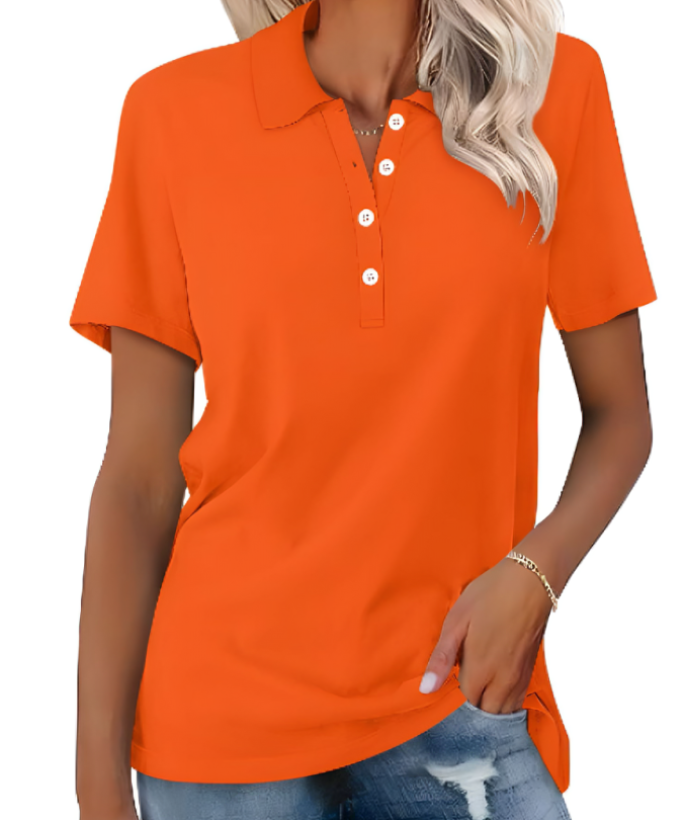 Marjani | Duurzame Dames Poloshirt | Met Kraag & Knoopsluiting