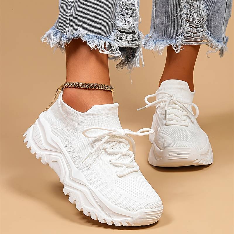Chunky Sneakers – Lichtgewicht, Trendy en Comfortabel met Dikke Zool