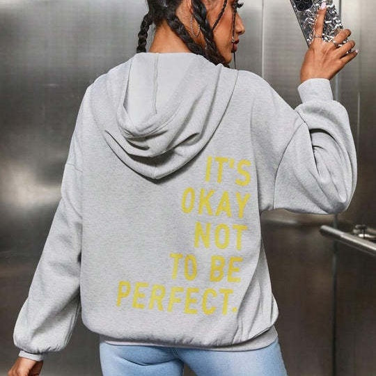 Noelle oversized hoodie dames – streetwear hoodie met tekst op achterkant