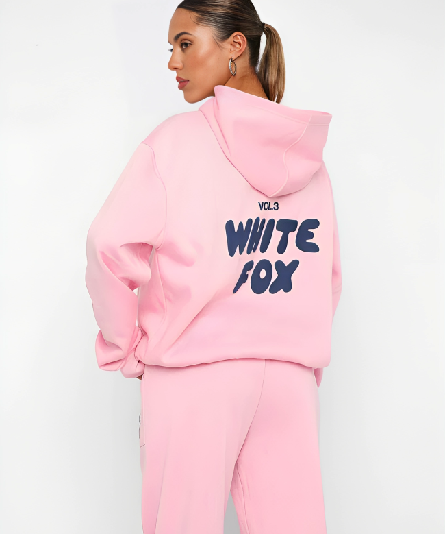 Dames Hoodie en Joggingpak Set – Comfortabele Loungewear met Trendy Print