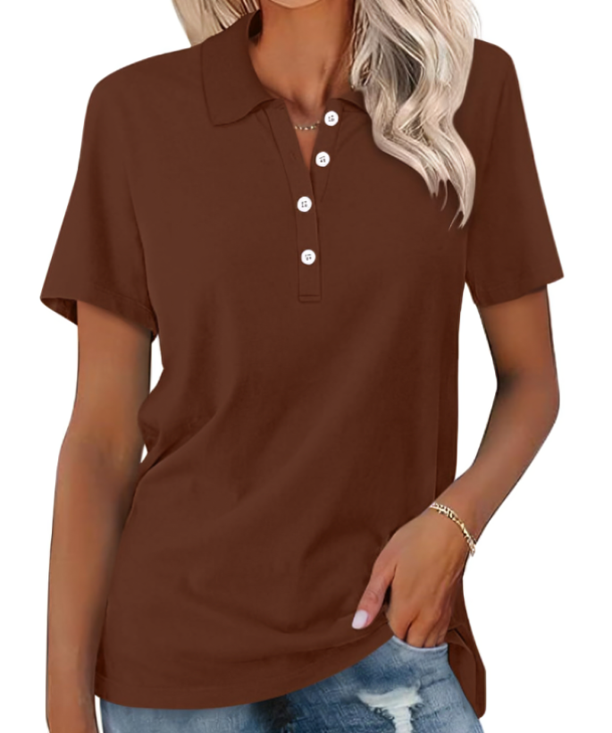 Marjani | Duurzame Dames Poloshirt | Met Kraag & Knoopsluiting