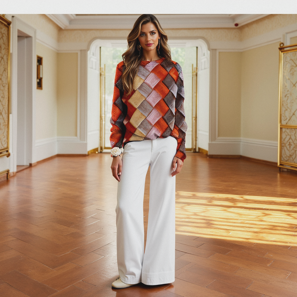 LIV Zomerse Damestrui – Kleurrijke & Trendy Trui met Print