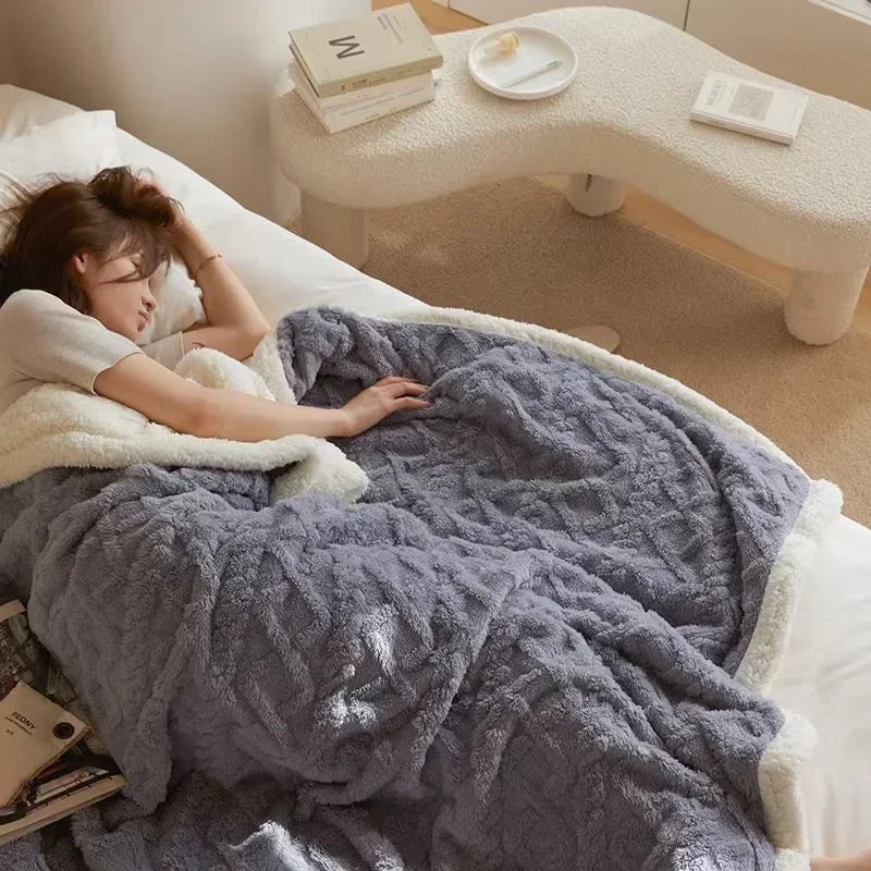 Dikke Lamswollen Winterdeken – Luxe Fleece Deken voor Ultieme Warmte en Comfort | WarmWool