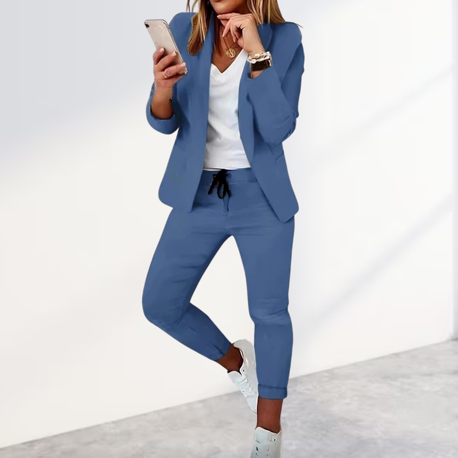 Dames blazer en broek set – stijlvol & comfortabel tweedelig pak