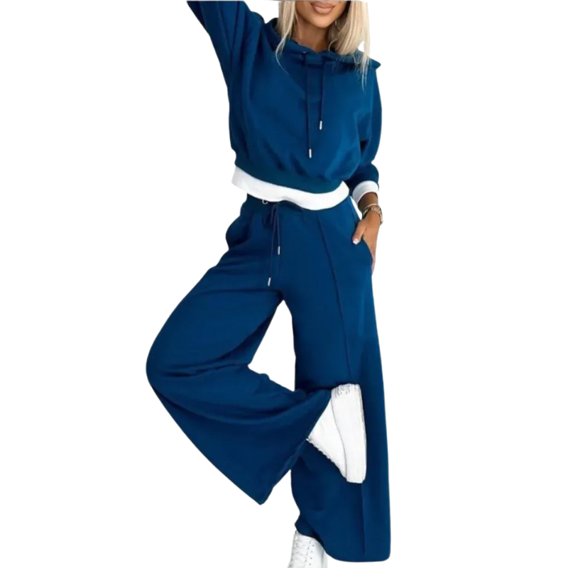 DELMA dames loungeset – trendy hoodie & broek met relaxed fit