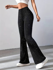 Glitter flared broek dames – glamoureuze pantalon met elegante pasvorm