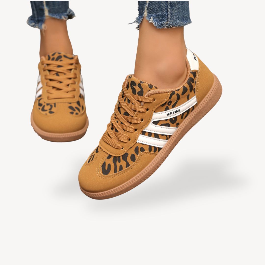 Loravelle dames sneakers – suède orthopedische sneakers met contrastdetails & casual comfort