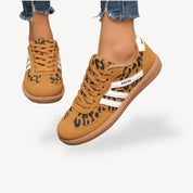 Loravelle dames sneakers – suède orthopedische sneakers met contrastdetails & casual comfort