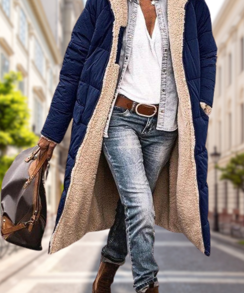 Camila Wintertjas Dames – Luxe Omkeerbare Jas met Capuchon & Warme Isolatie