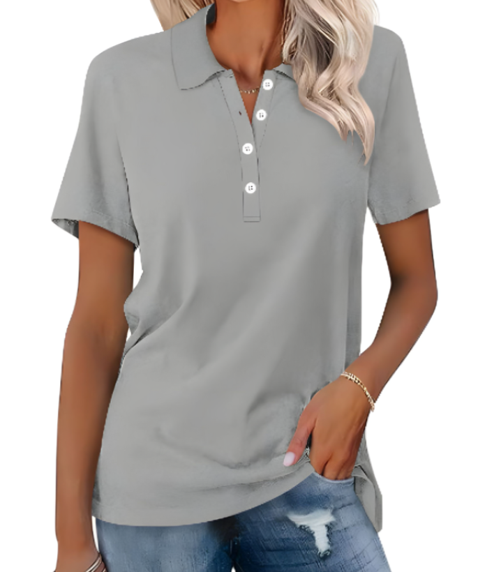 Marjani | Duurzame Dames Poloshirt | Met Kraag & Knoopsluiting
