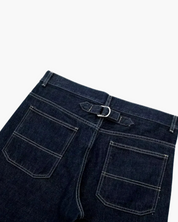 Donkere Denim Oversized Set met Stiksels voor Dames – Trendy & Comfortabel