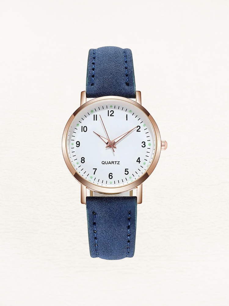 Vale | Leren Dames Horloge Rosé Goud | Elegant & Tijdloos Design