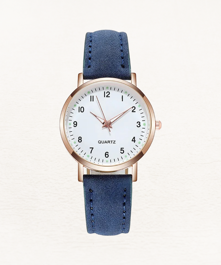 Vale | Leren Dames Horloge Rosé Goud | Elegant & Tijdloos Design