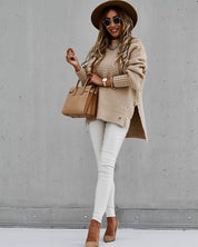 Gebreide oversized coltrui dames | Zachte warme trui | Trendy baggy fit