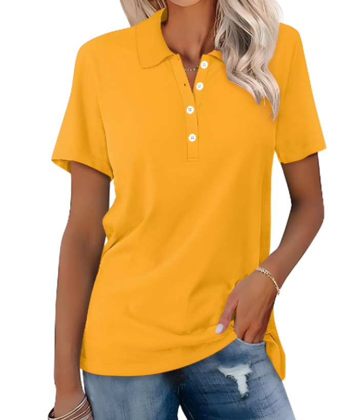 Marjani | Duurzame Dames Poloshirt | Met Kraag & Knoopsluiting