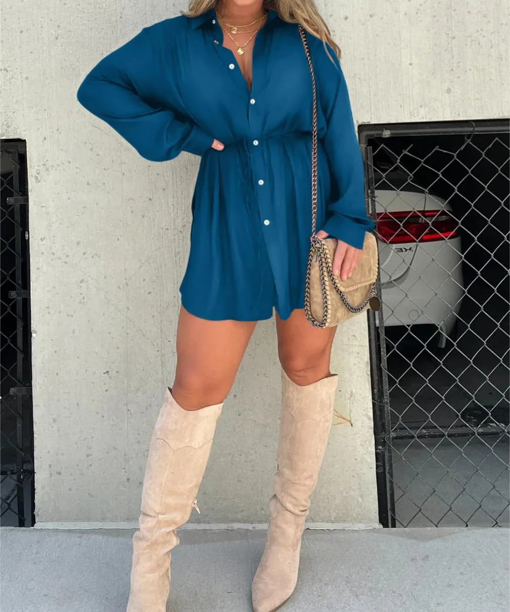 Romper Jurk Dames – Trendy Satijnen Playsuit met Tailleceintuur | Jessica