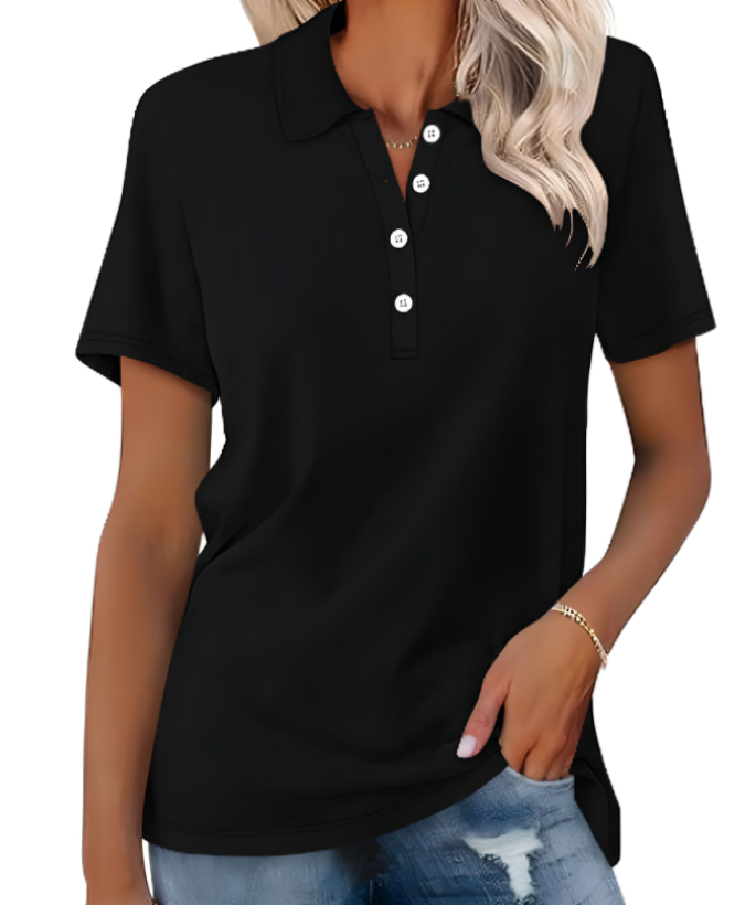 Marjani | Duurzame Dames Poloshirt | Met Kraag & Knoopsluiting